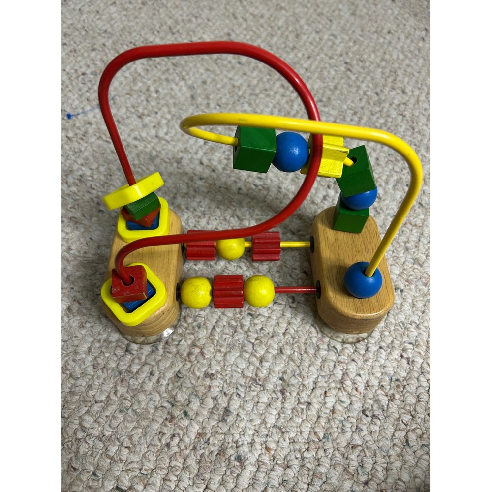 Melissa & Doug Bead Maze Puzzle‎ Toy Toddler Baby Wood Colorful Activity